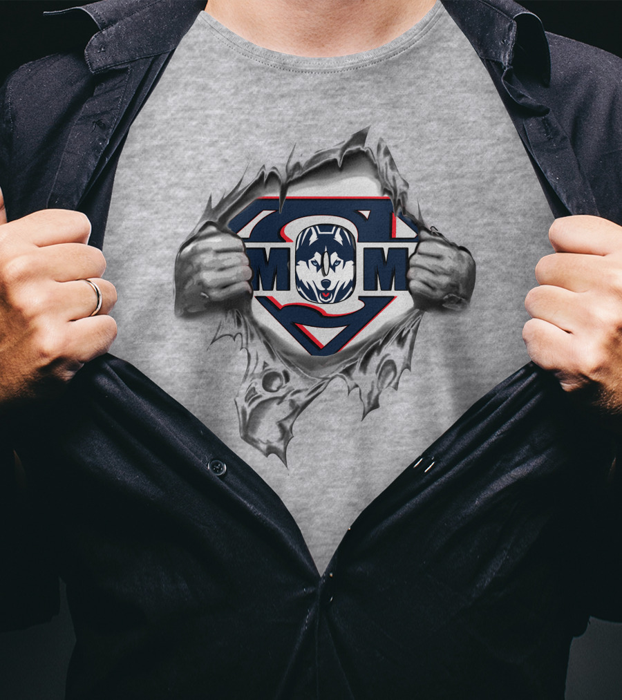 UConn Huskies Super Mom Hero T-Shirt