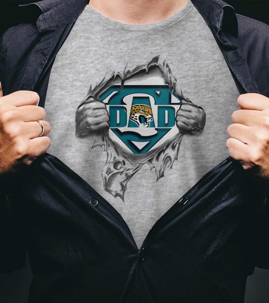 Jaguars Super Dad Emblem With Jaguar Motif T-Shirt