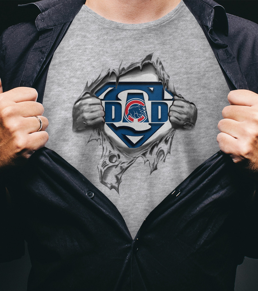 Chicago Cubs Dad Superman T-Shirt