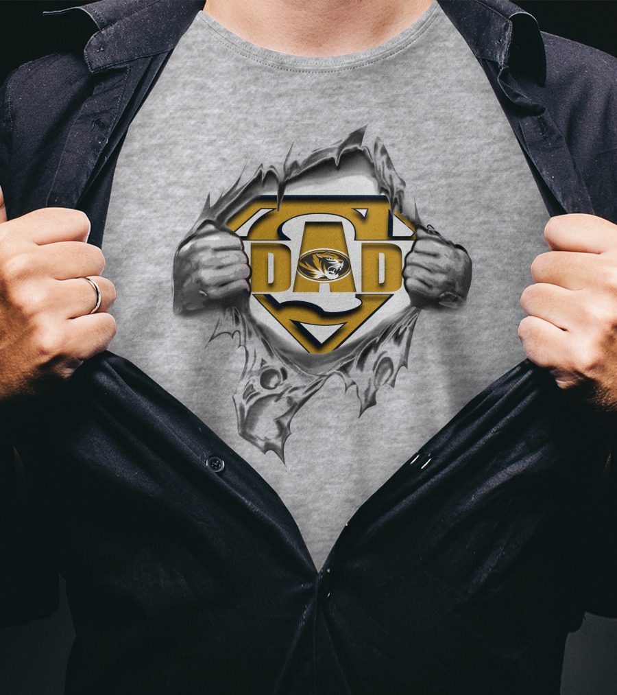 Missouri Tigers Dad Superhero T-Shirt