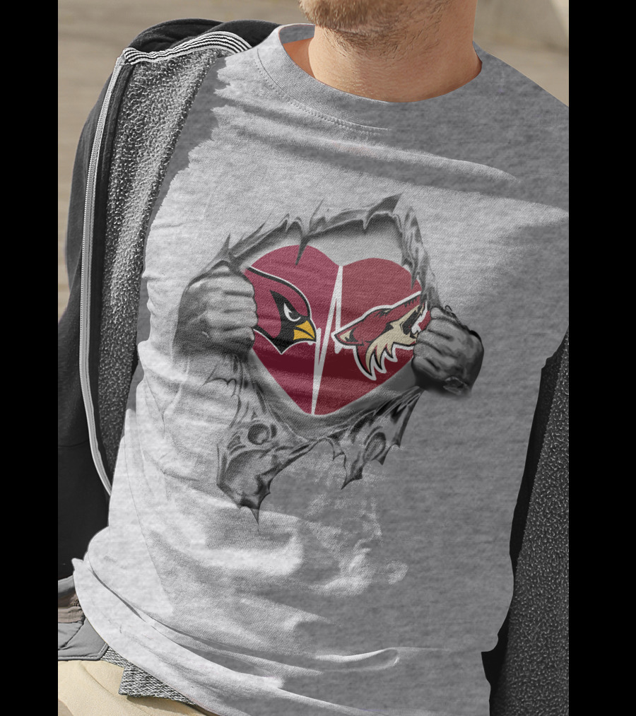 Arizona Cardinals Arizona Coyotes Heartfelt Passion T-Shirt