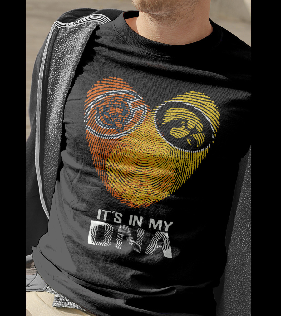 Iowa Bears Hawkeye It's In My DNA Fingerprint Heart T-Shirt