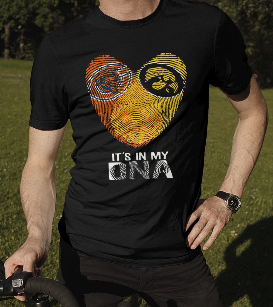 Iowa Bears Hawkeye It's In My DNA Fingerprint Heart T-Shirt