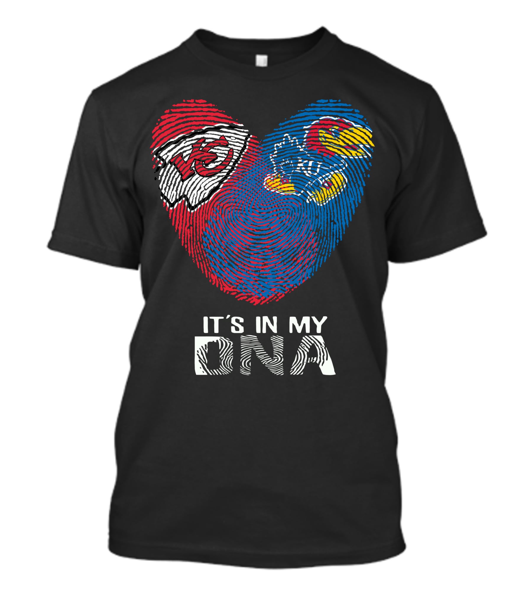 Kansas City Chiefs And Kansas Jayhawks It's In My Dna T-Shirt