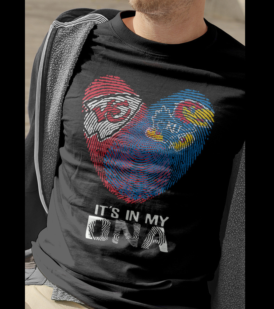 Kansas City Chiefs And Kansas Jayhawks It's In My Dna T-Shirt