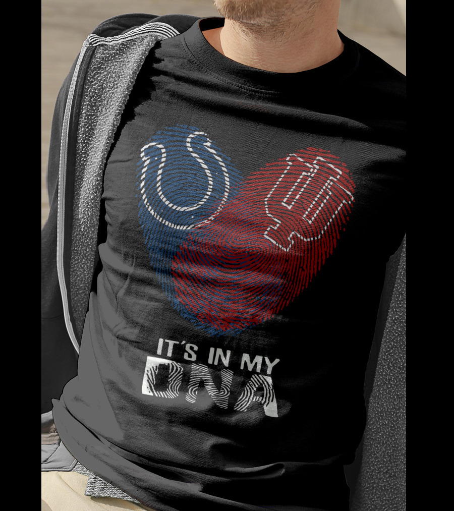 Colts Hoosiers It's In My DNA Fingerprint Heart T-Shirt