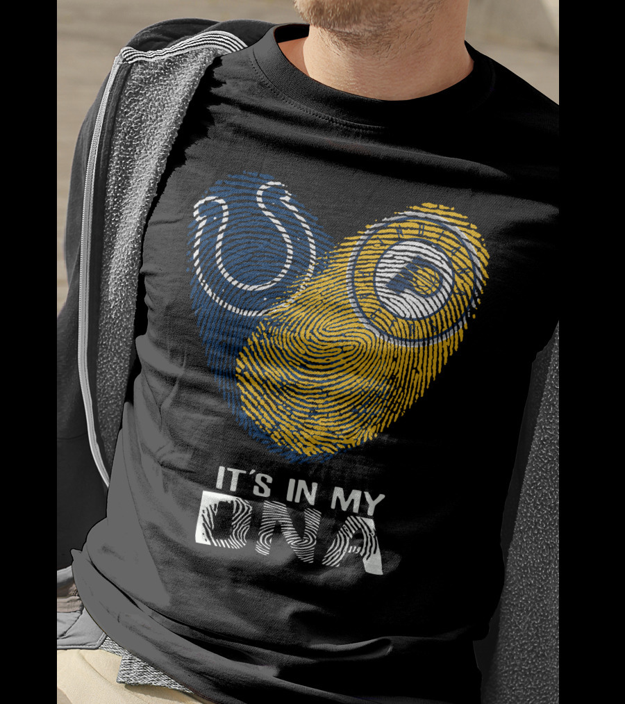 Colts Pacers It's In My DNA Fingerprint Heart T-Shirt
