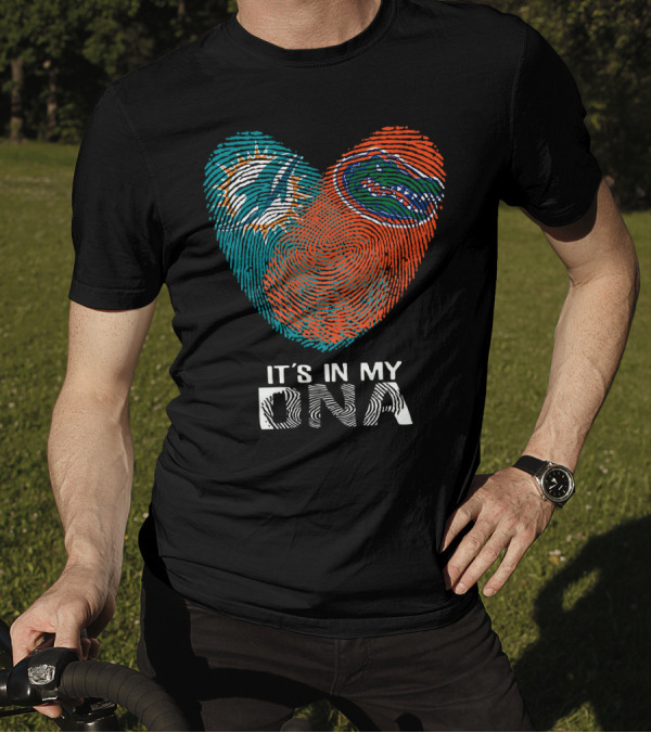 Miami Dolphins Florida Gators It's In My DNA T-Shirt