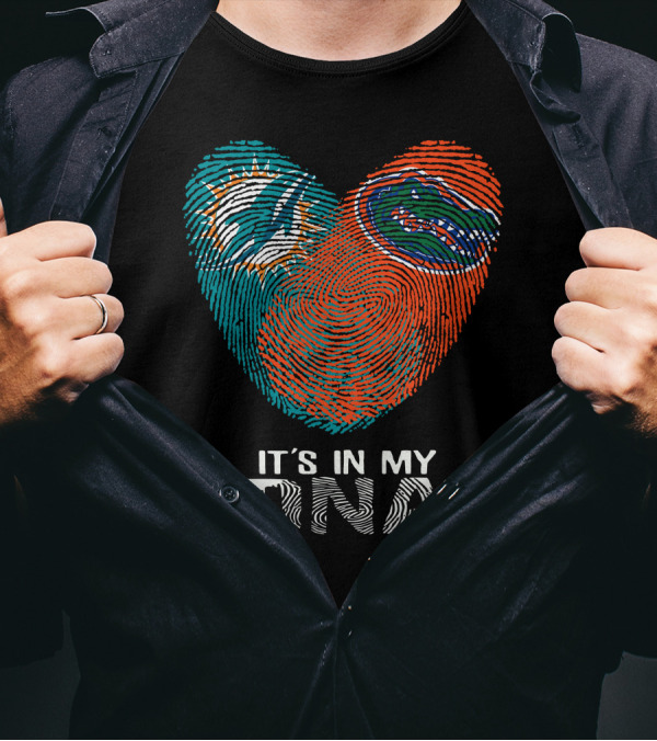 Miami Dolphins Florida Gators It's In My DNA T-Shirt