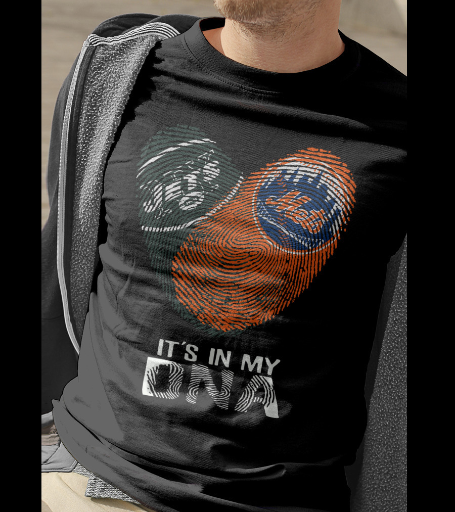 Jets Mets It's In My DNA Fingerprint T-Shirt