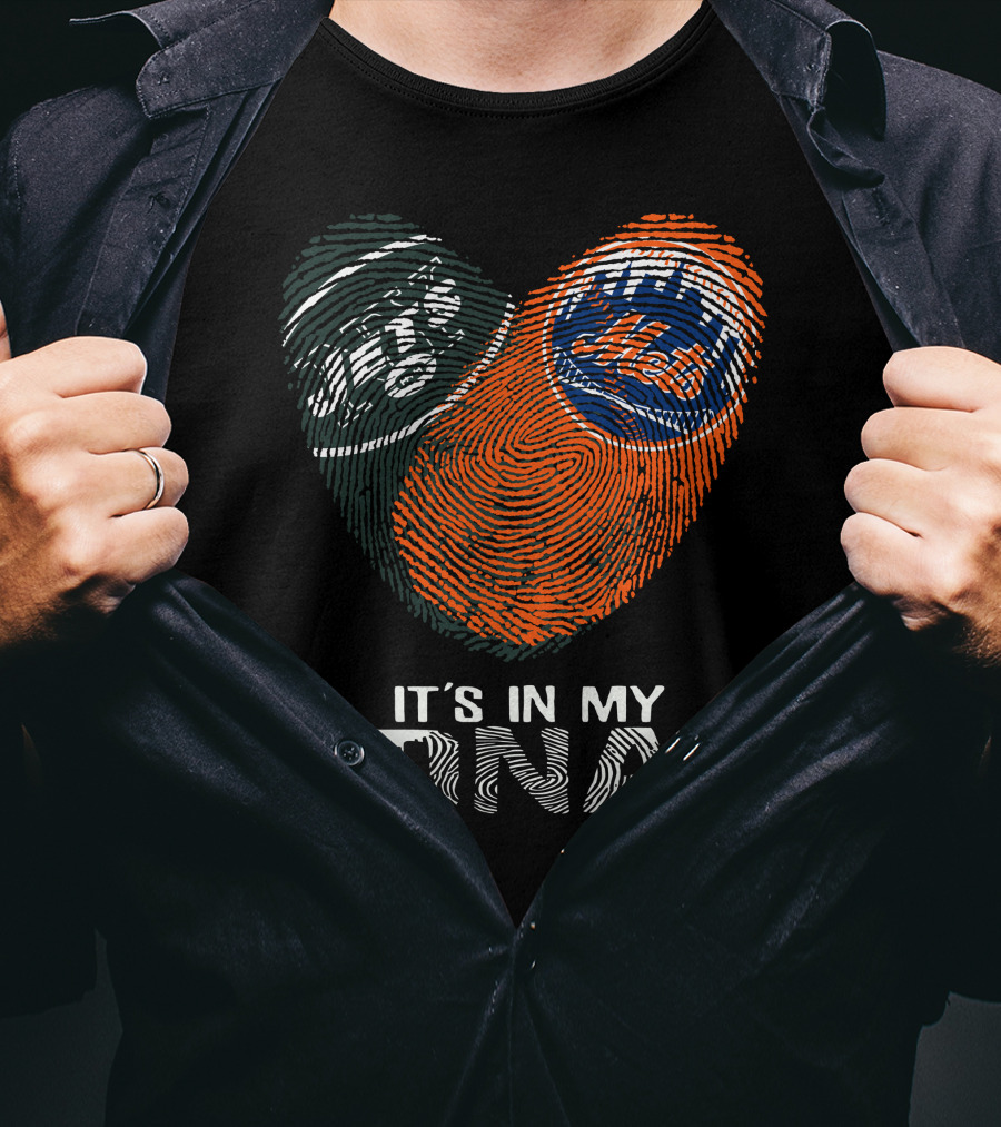 Jets Mets It's In My DNA Fingerprint T-Shirt