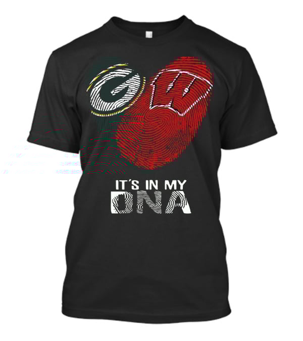 Packers Badgers It's In My Dna Fingerprint T-Shirt