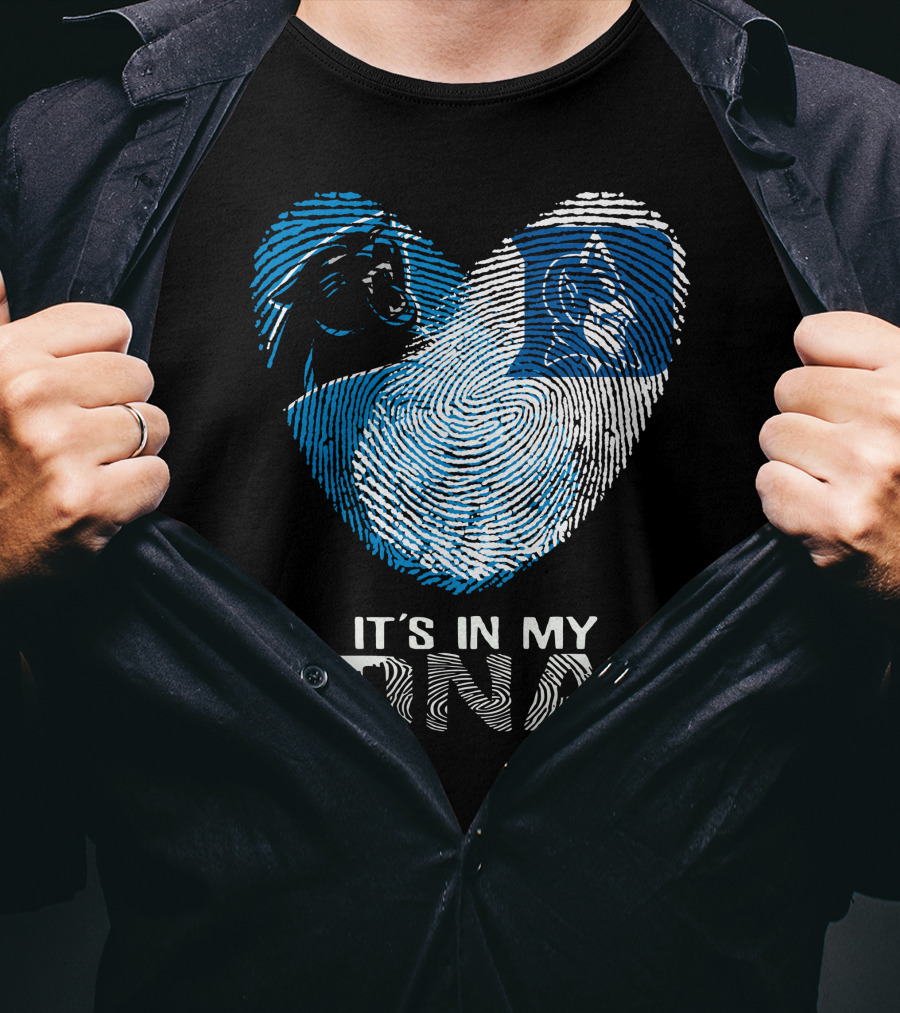 Panthers Duke It's In My DNA Fingerprint Heart T-Shirt