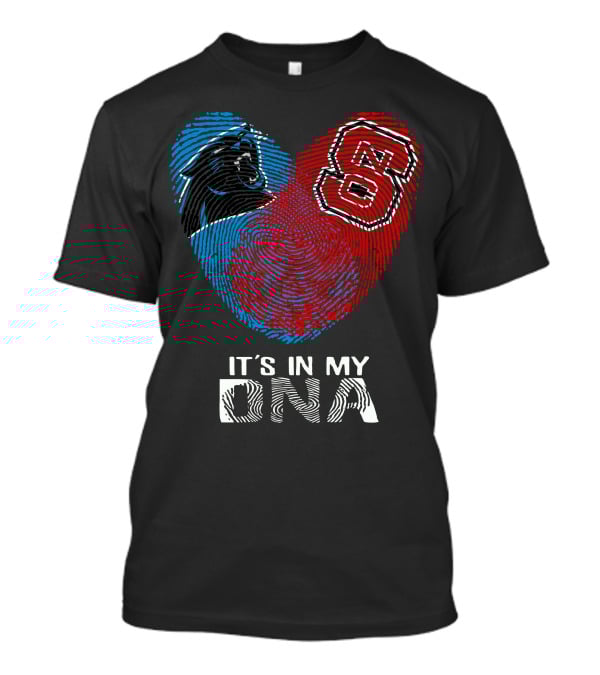 Panthers Nc State Wolfpack Fingerprint It's In My Dna T-Shirt
