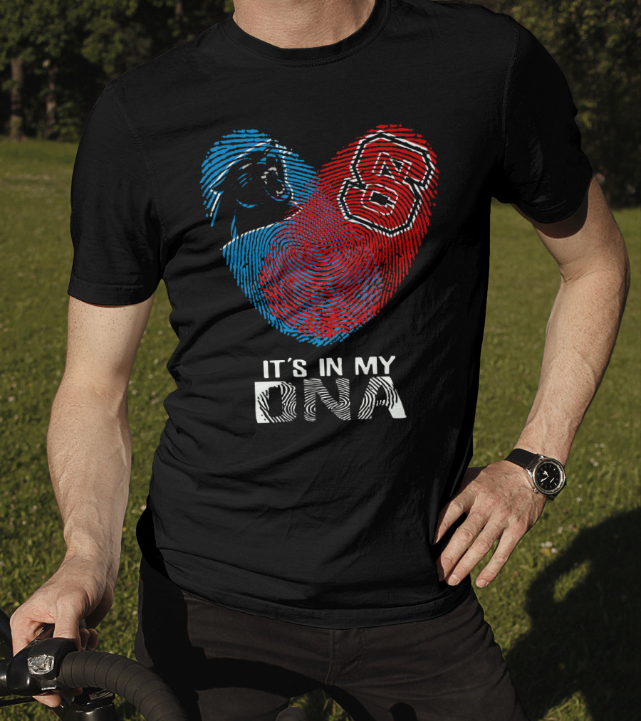 Panthers Nc State Wolfpack Fingerprint It's In My Dna T-Shirt