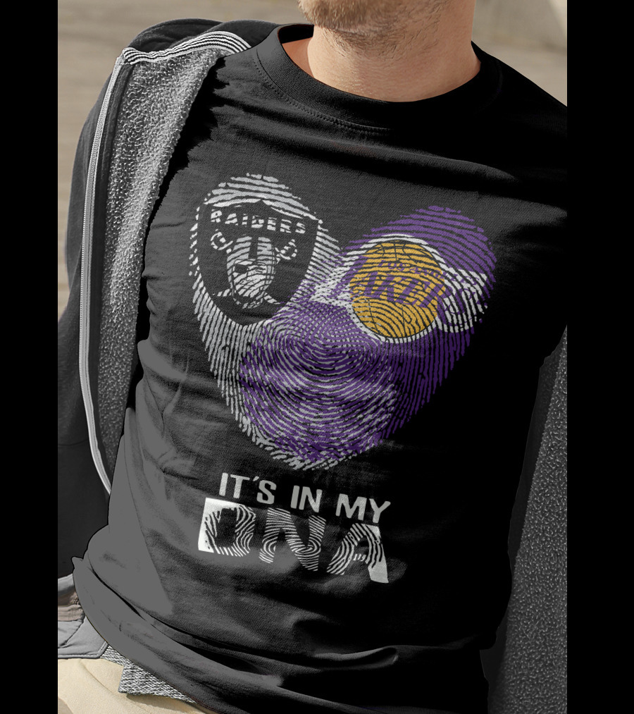 Raiders Los Angeles Lakers It's In My DNA T-Shirt