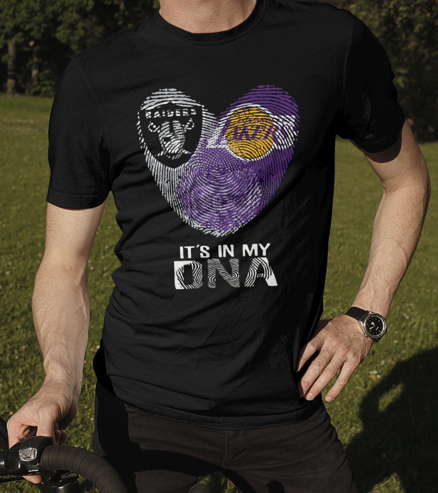 Raiders Los Angeles Lakers It's In My DNA T-Shirt