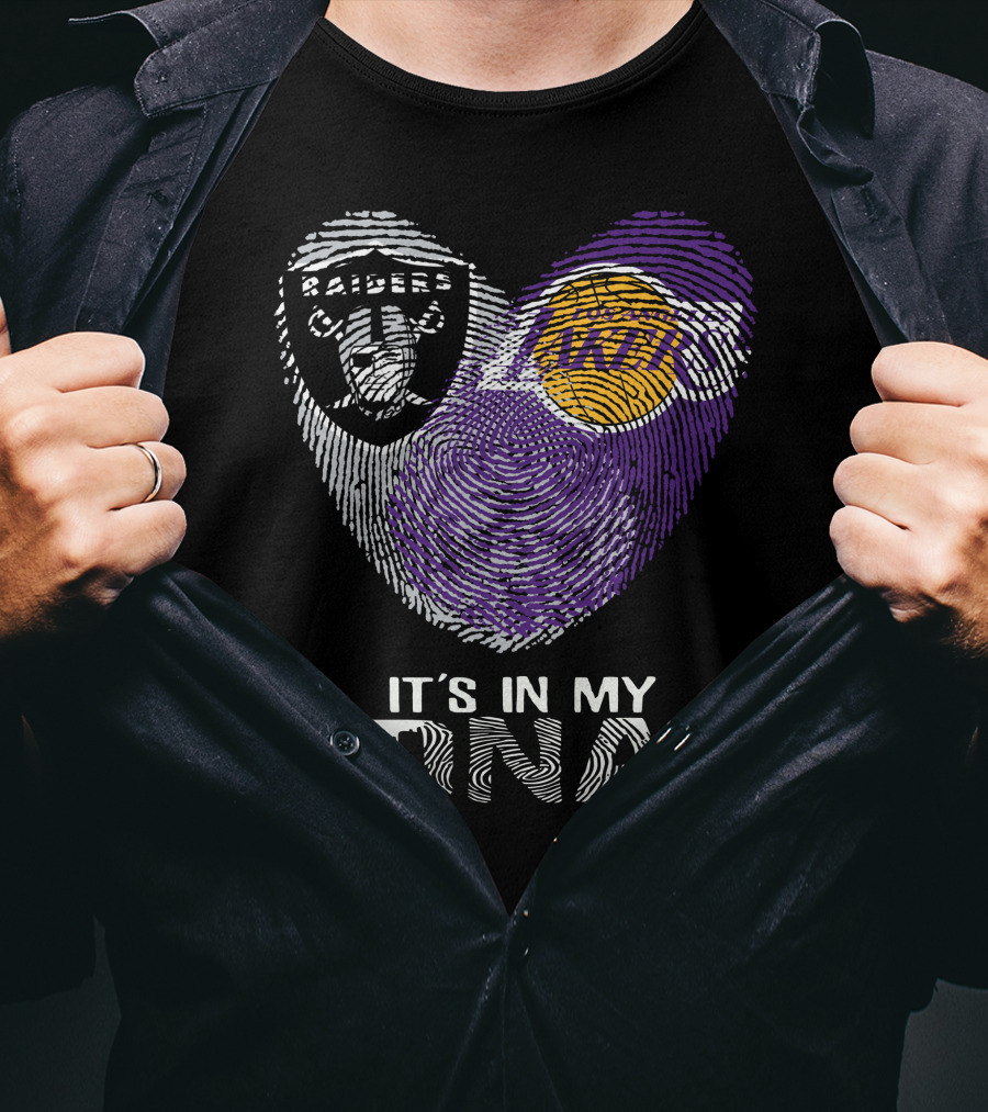 Raiders Los Angeles Lakers It's In My DNA T-Shirt