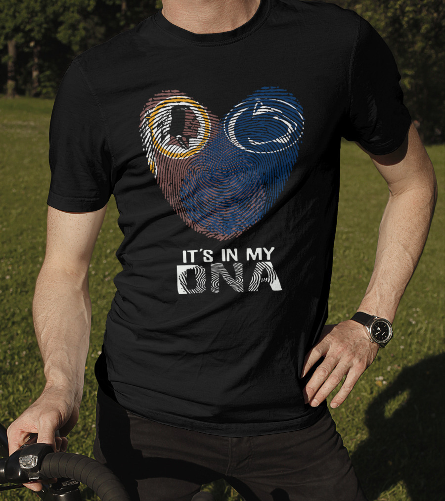 Redskins Penn State It's In My Dna Fingerprint Heart T-Shirt