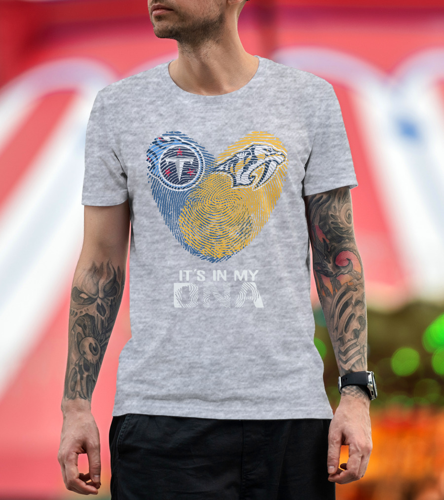 Titans Predators It's In My DNA Fingerprint Heart T-Shirt