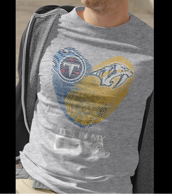 Titans Predators It's In My DNA Fingerprint Heart T-Shirt