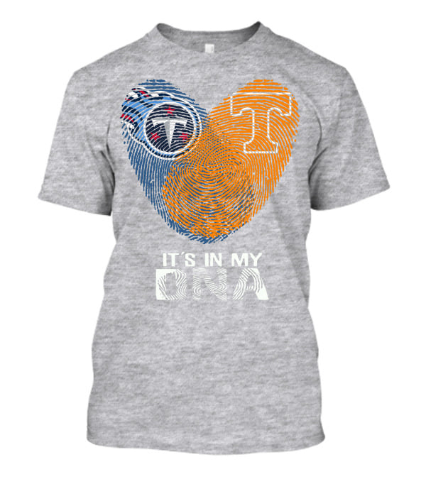 Tennessee Titans It's In My Dna Fingerprint Heart T-Shirt