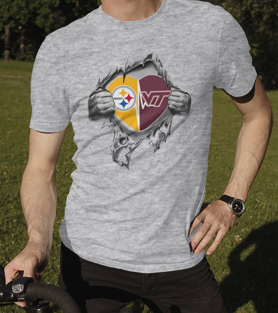 Steelers Hokies Heart T-Shirt