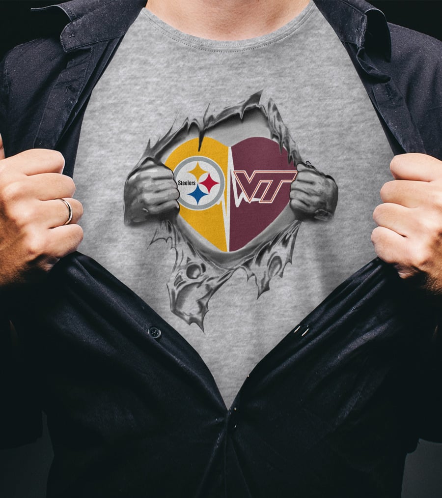 Steelers Hokies Heart T-Shirt