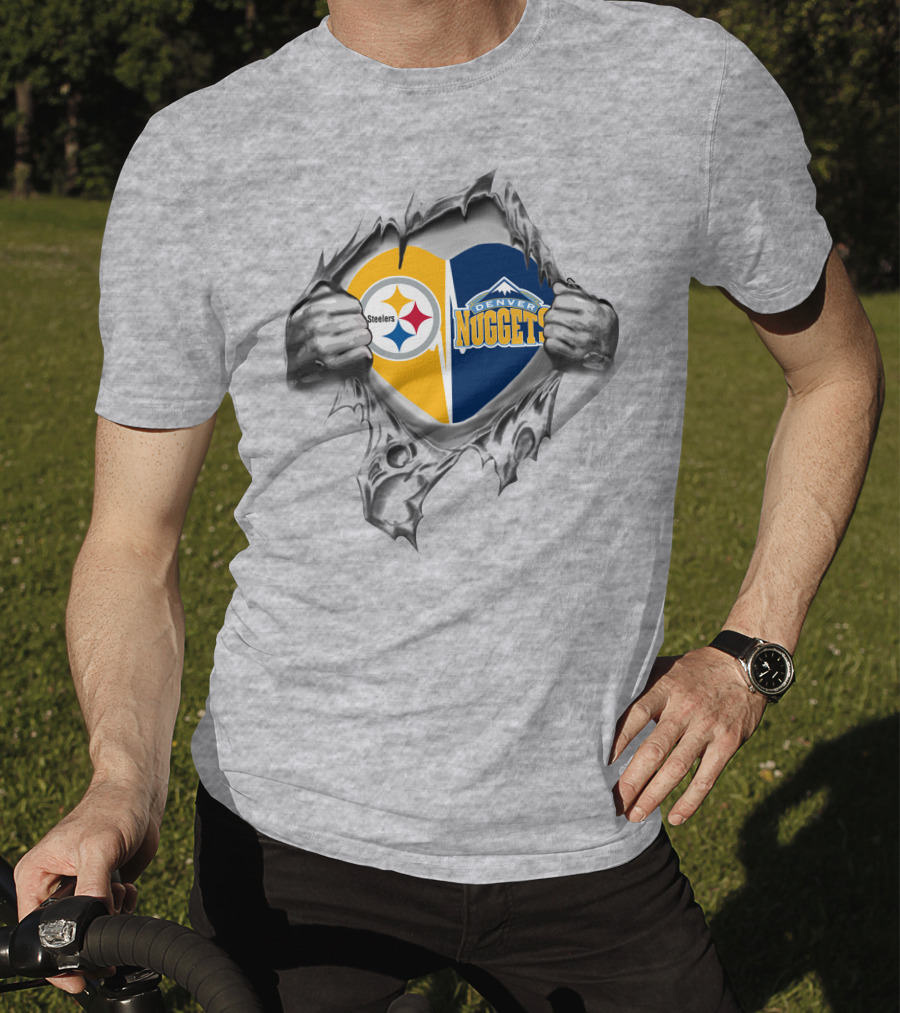 Steelers And Denver Nuggets Heart Unveiled With Passion T-Shirt