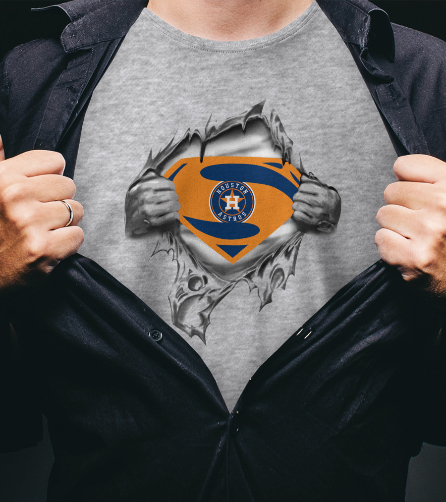 Houston Astros Superman Logo Reveal T-Shirt