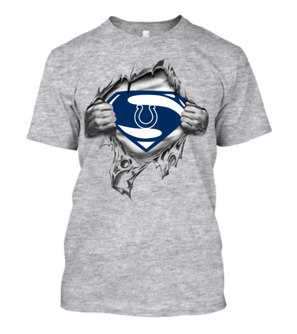 Colts Logo Superman Shield Rip T-Shirt