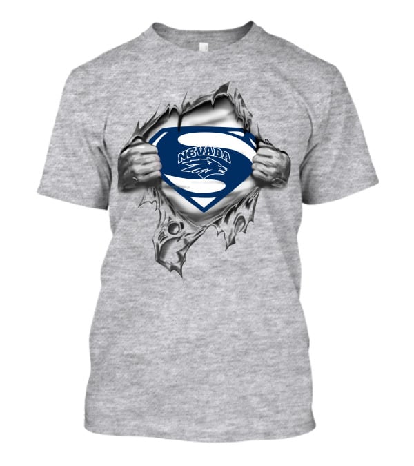 Nevada Wolf Pack Superman Logo Tear T-Shirt
