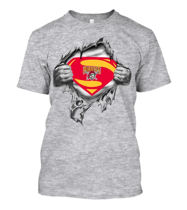 Superman Pirates Logo With Skull And Crossbones Emblem T-Shirt