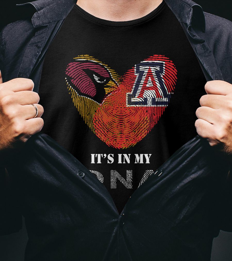 Arizona Cardinals Wildcats Heart It's In My DNA T-Shirt