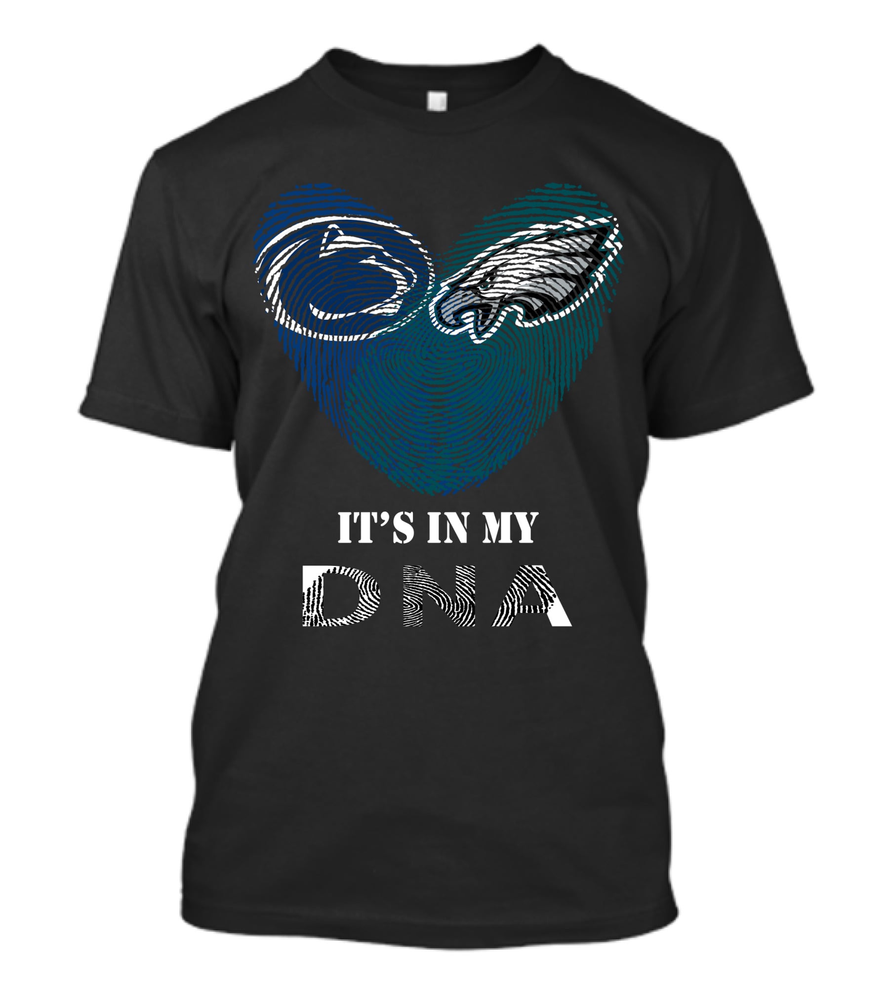 Eagles Penn State Nittany Lions It's In My DNA Fingerprint T-Shirt