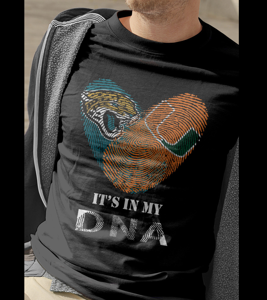 Jacksonville Jaguars Miami Hurricanes It's In My DNA T-Shirt