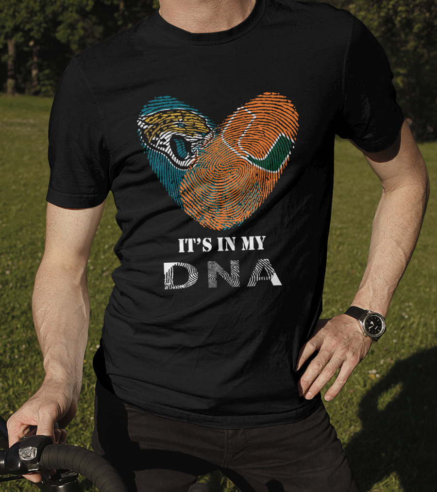 Jacksonville Jaguars Miami Hurricanes It's In My DNA T-Shirt