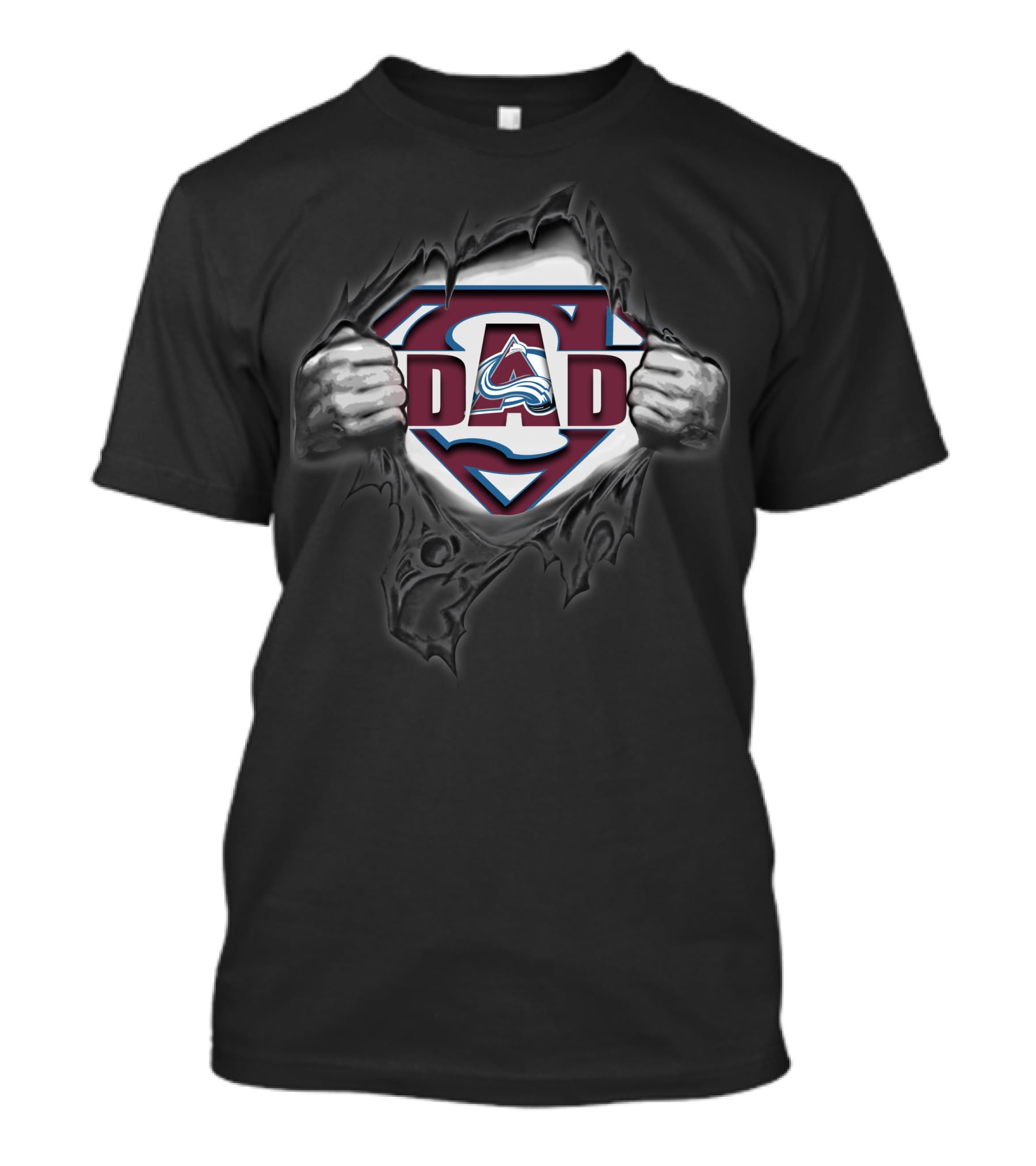 Colorado Avalanche Super Dad Logo With Superman T-Shirt