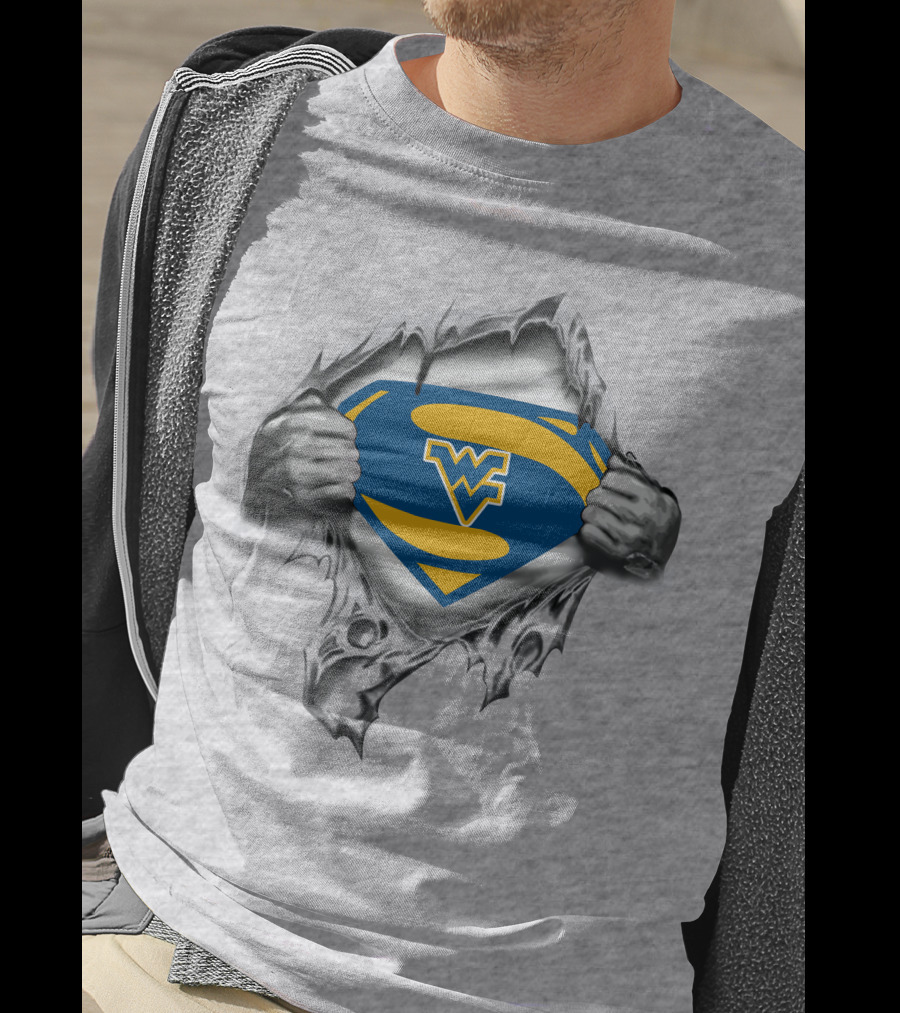 West Virginia Mountaineers Superman Symbol T-Shirt