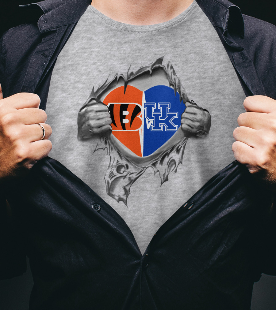 Bengals Uk Heart Passion For Kentucky Football Fan Love T-Shirt