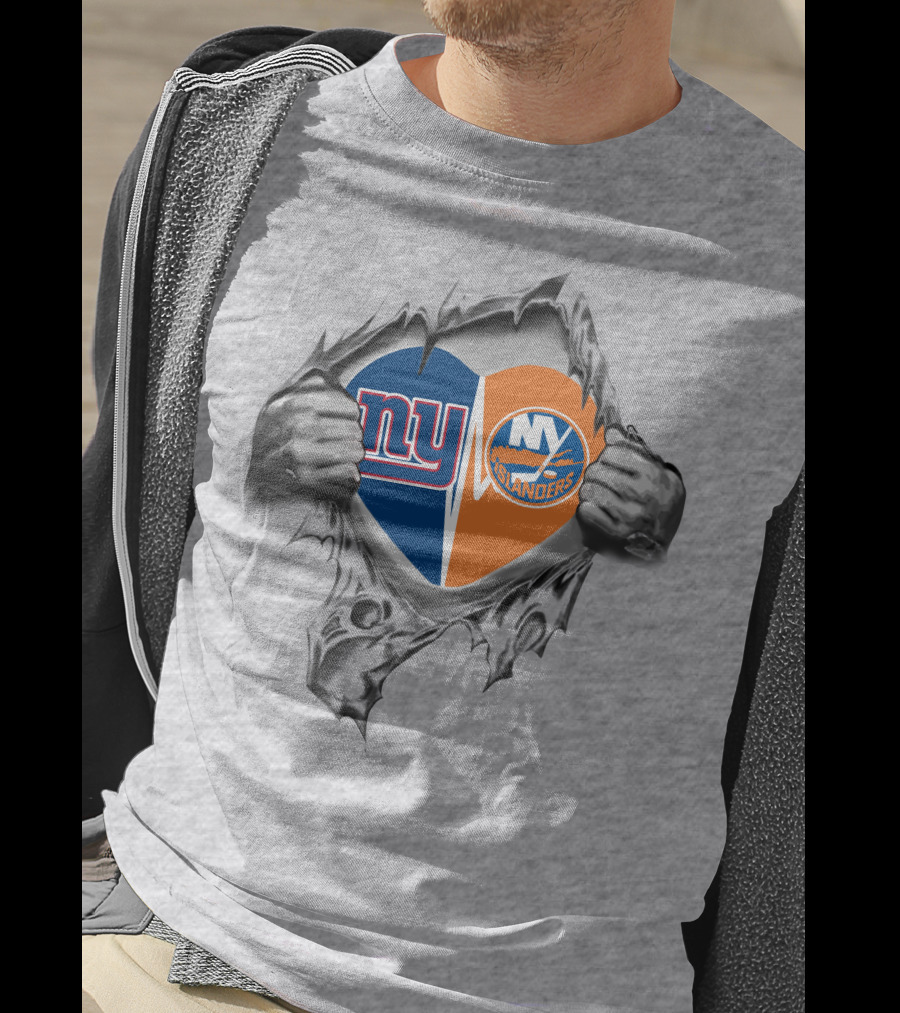 New York Giants And Islanders It's In My Heart T-Shirt