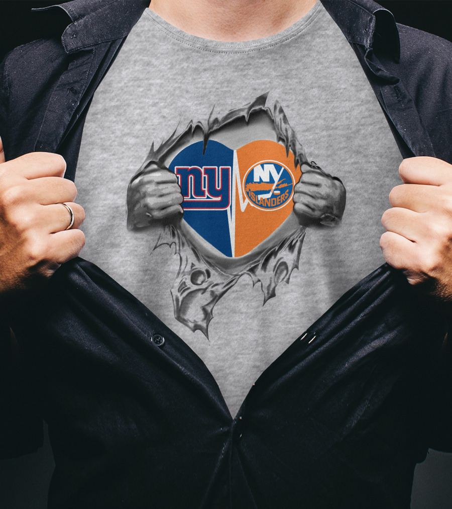 New York Giants And Islanders It's In My Heart T-Shirt