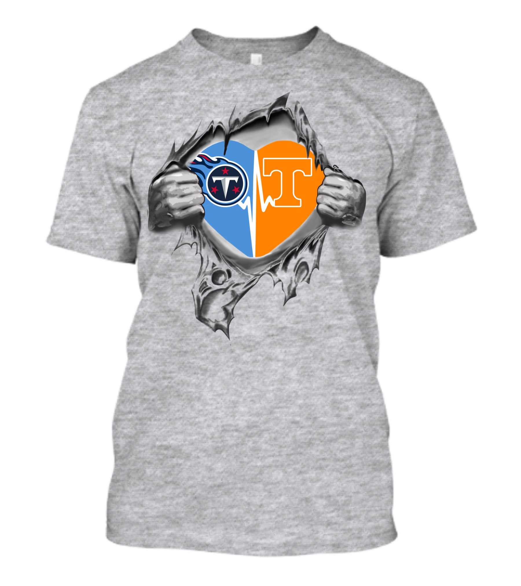Tennessee Titans Vols Heart Logo Burst T-Shirt