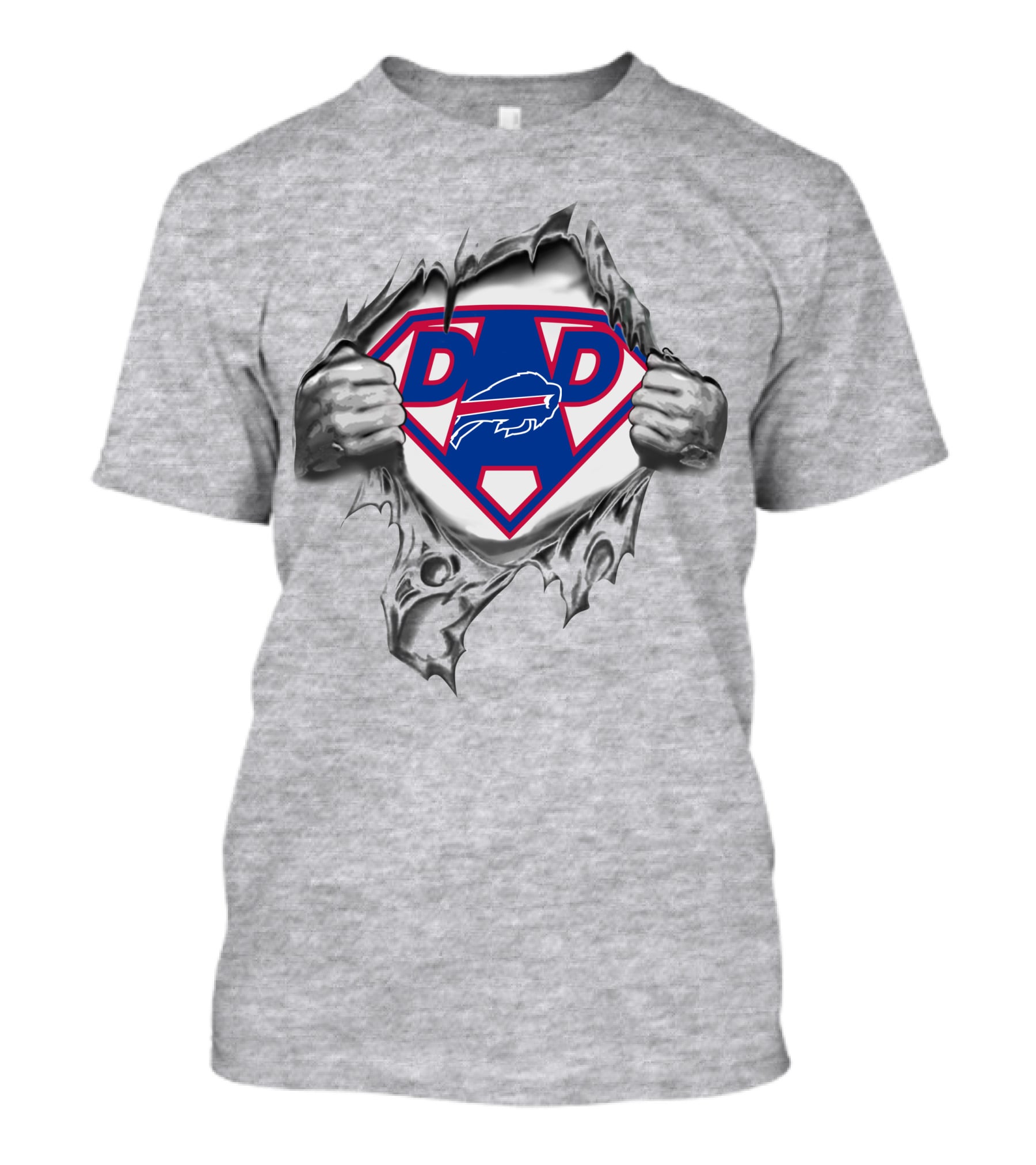 Buffalo Bills Super Dad Superman Logo Tear T-Shirt