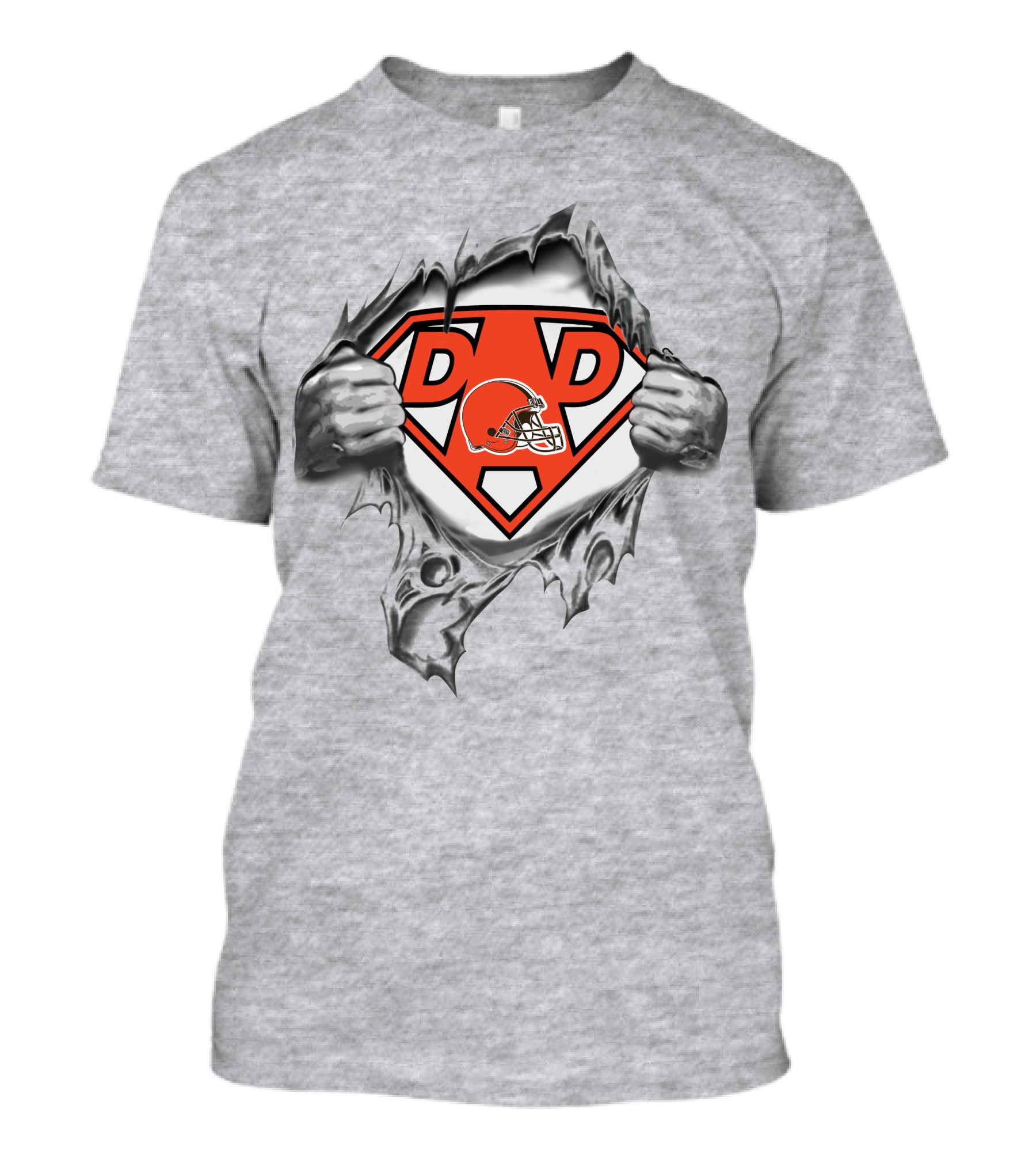 Browns Super Dad Football Logo Superman Shield T-Shirt