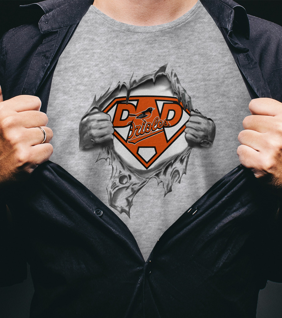 Baltimore Orioles Dad Superhero T-Shirt