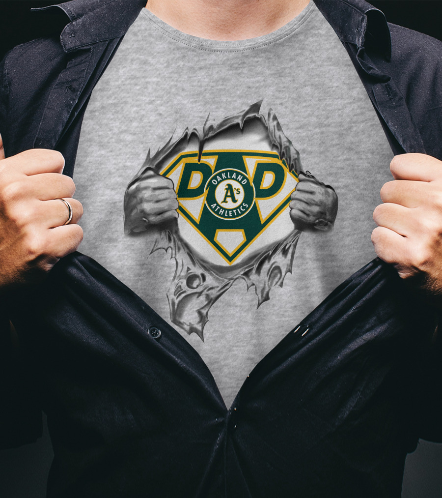 Oakland Athletics Dad Superhero T-Shirt
