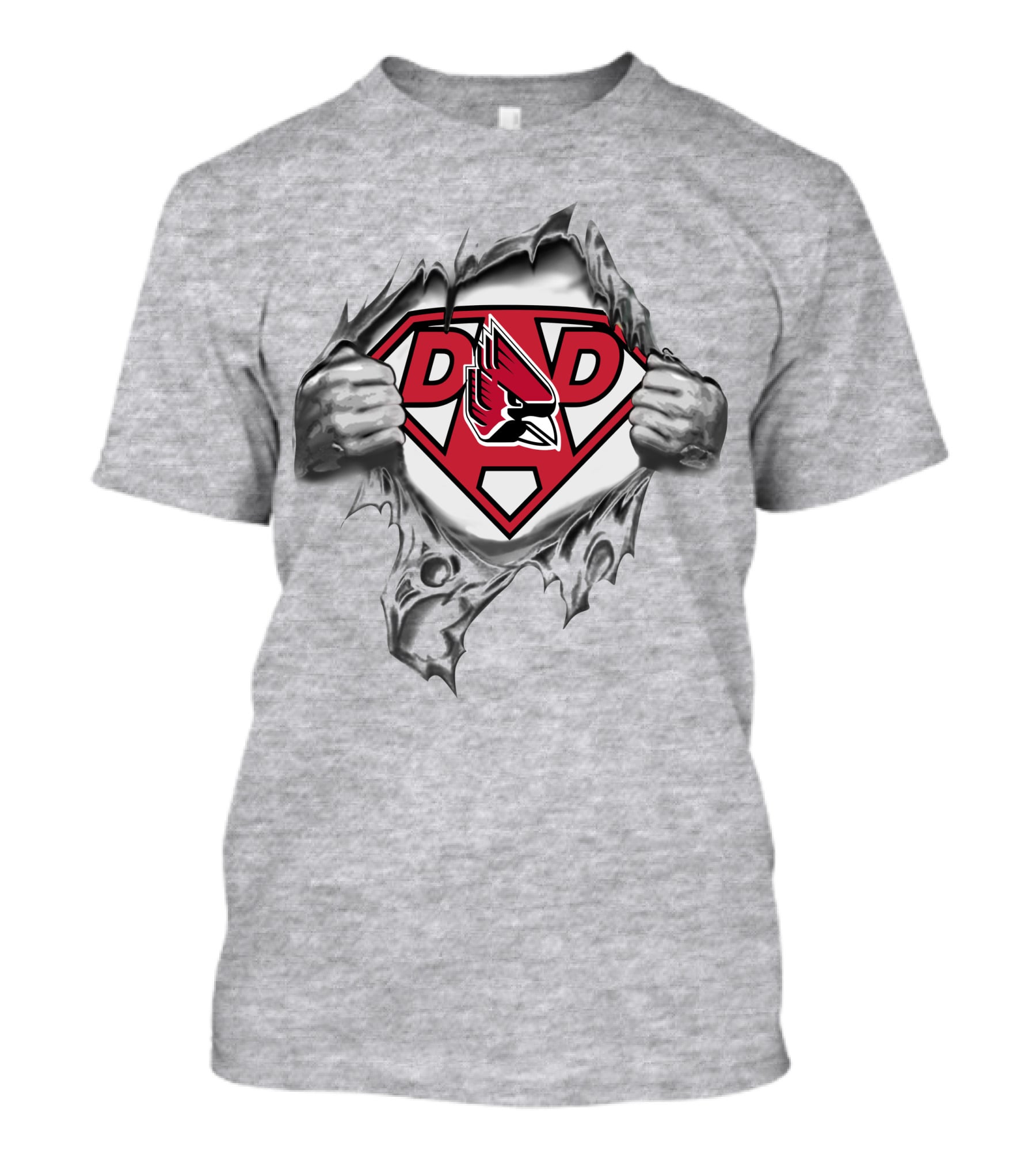 Ball State Cardinals Super Dad Shield T-Shirt
