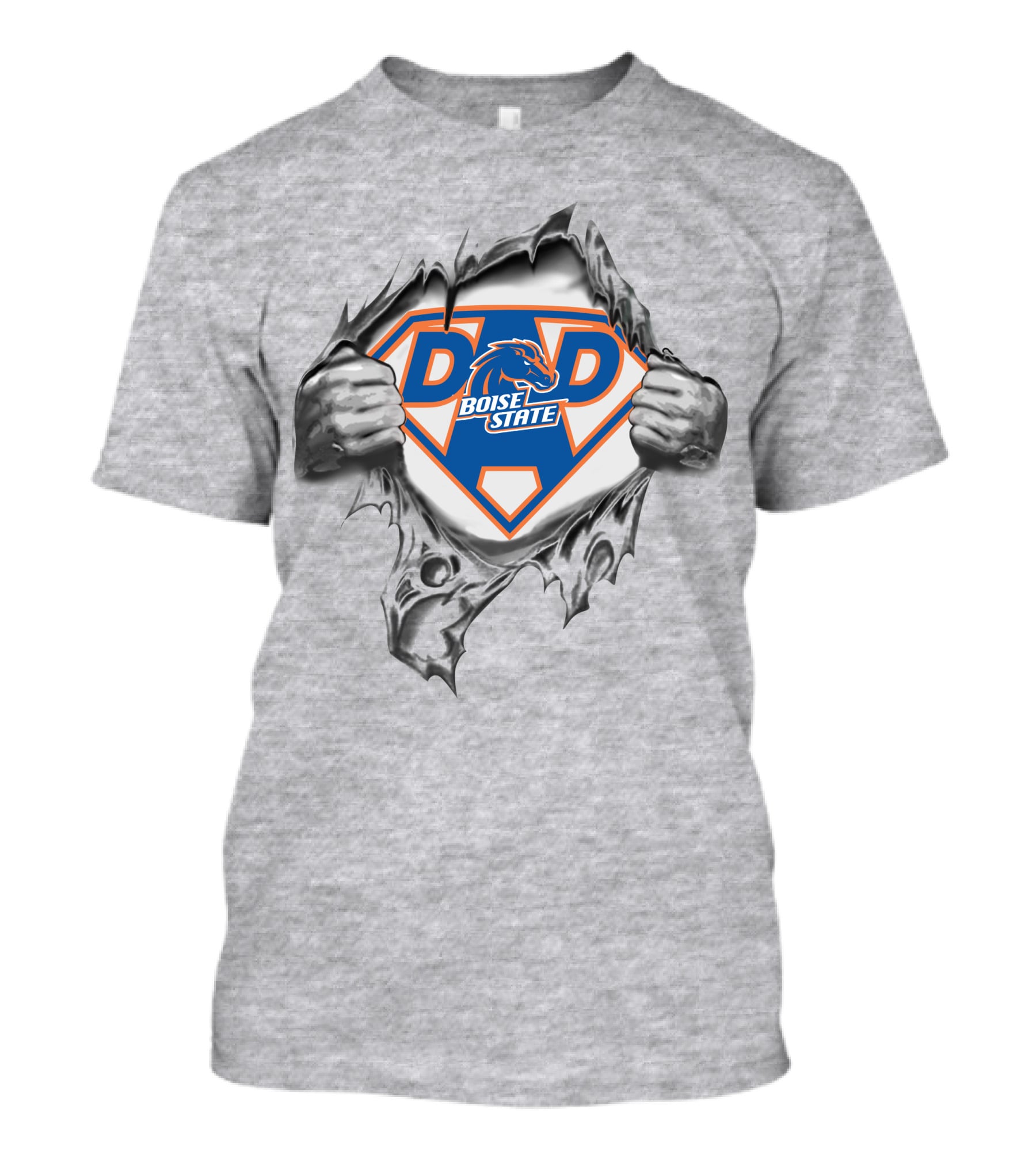 Boise State Broncos Dad Superhero T-Shirt