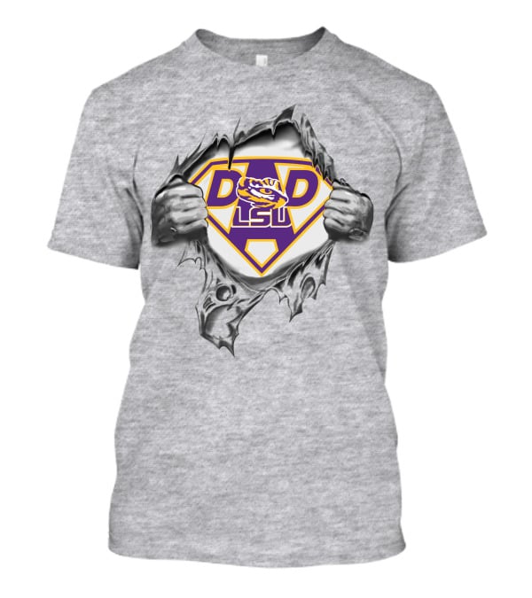 Lsu Tigers Super Dad Hero T-Shirt
